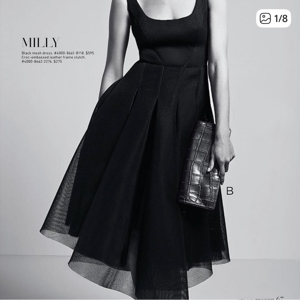 Milly Black Mesh Dress Women’s size S